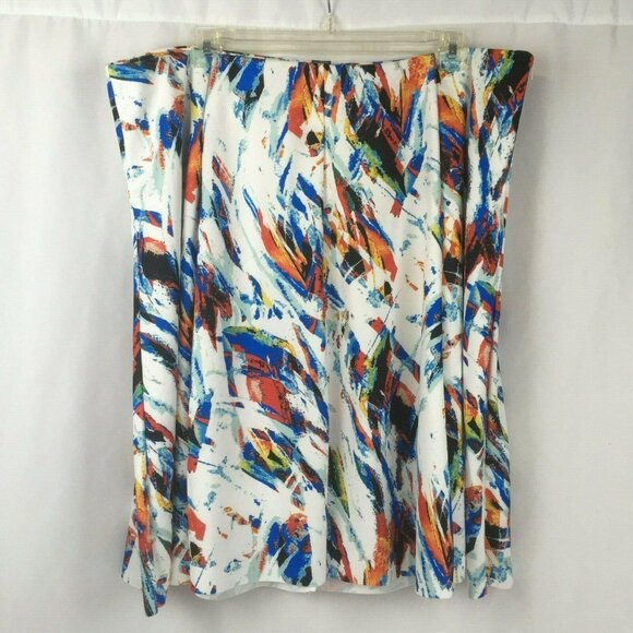 NEW Chelsea & Theodore Watercolor Brushstroke 8 Panel Skirt Plus Size 3X - Picture 7 of 8